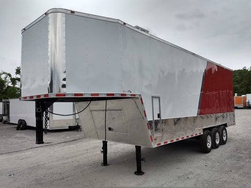 Enclosed Trailer 8.5' X 30' Red and White Custom Event Storage - Image 8