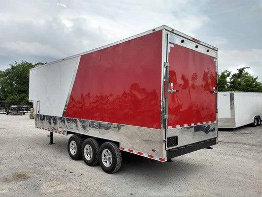 Enclosed Trailer 8.5' X 30' Red and White Custom Event Storage - Image 7