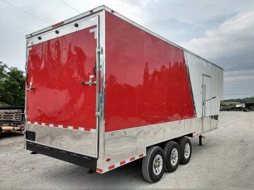 Enclosed Trailer 8.5' X 30' Red and White Custom Event Storage - Image 6