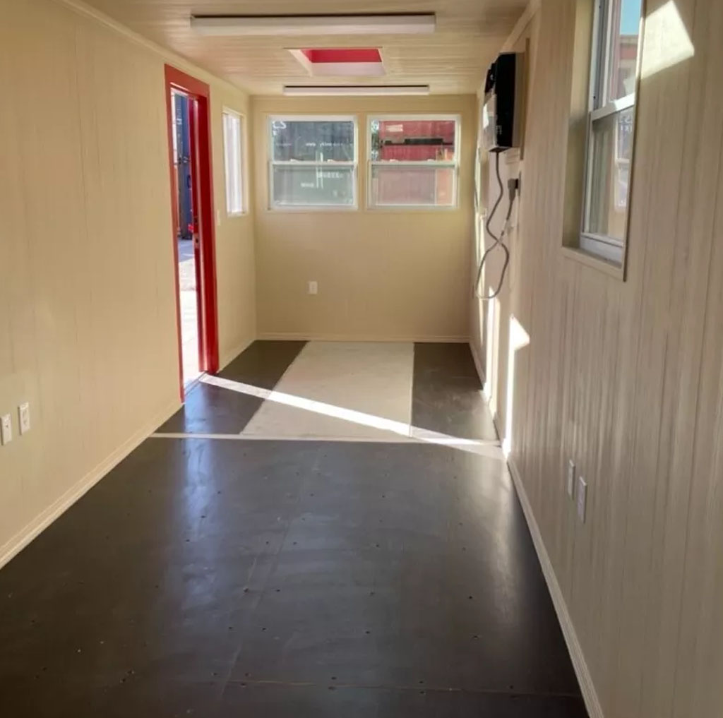 40FT Modified Shipping Container Office – 800 Sq Ft, Red, w/ Bathroom & Storage - Image 6