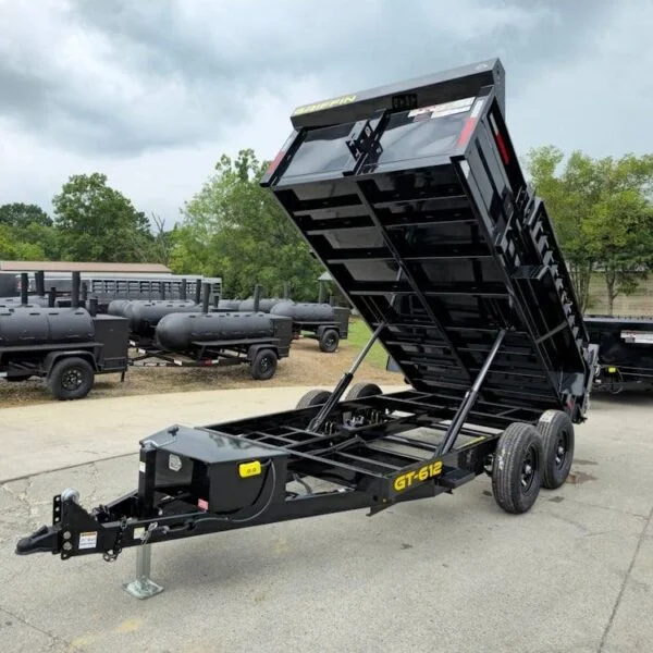 Heavy Duty Dump Trailer 6 x 12 with 5,200 lb Axles and 2ft Sides 10K GVWR - Image 3