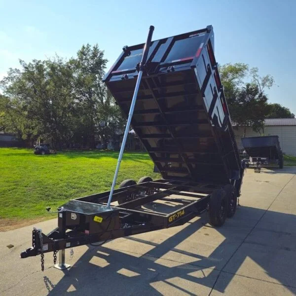 7×14 Telescopic Hydraulic Dump Trailer with 3ft Sides (2) 7K Axles 14K GVWR - Image 3