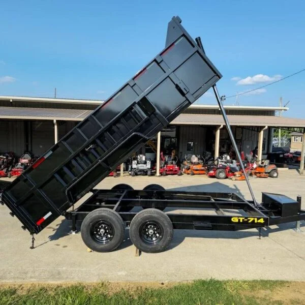 7×14 Telescopic Hydraulic Dump Trailer with 3ft Sides (2) 7K Axles 14K GVWR - Image 2