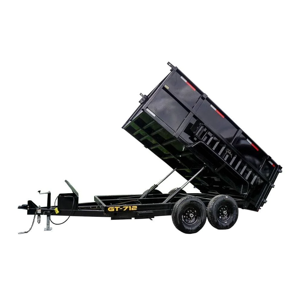 7×12 Hydraulic Dump Trailer with 4ft Sides (2) 7K Axles