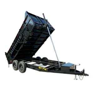 7×14 Telescopic Hydraulic Dump Trailer with 3ft Sides (2) 7K Axles 14K GVWR