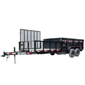 7×20 Hybrid Dump Utility Trailer with 3ft Sides Equipment (2) 7K Axles
