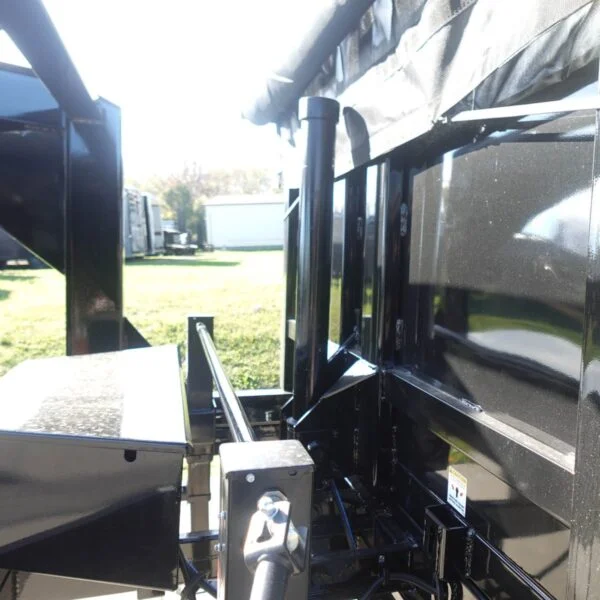 7×16 Gooseneck Telescopic I-Beam Dump Trailer 4ft Sides (2) 7K Axles - Image 2