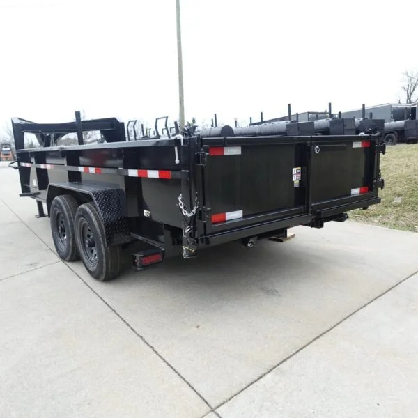 7×16 Gorilla Telescopic Gooseneck IBeam Dump Trailer 2ft Sides (2) 7K Axles - Image 5