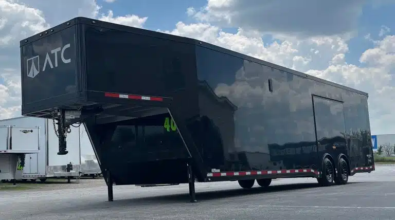 Enclosed ATC Gooseneck Car Trailer 2026 40ft. Aluminum ROM 500 w/Black Trim Package 5789 - Image 3