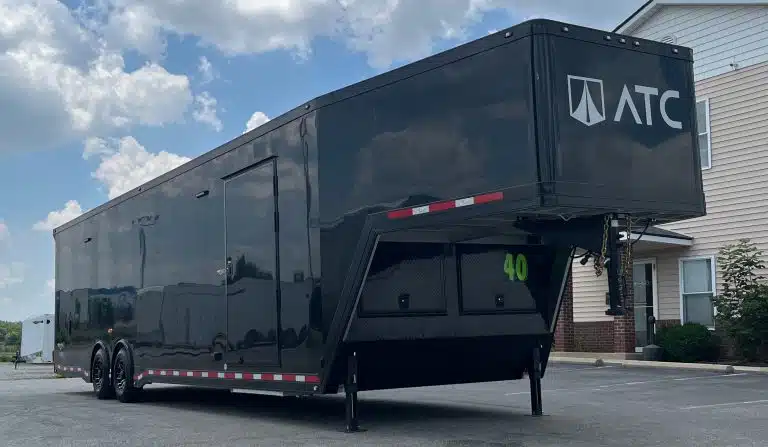 Enclosed ATC Gooseneck Car Trailer 2026 40ft. Aluminum ROM 500 w/Black Trim Package 5789 - Image 4