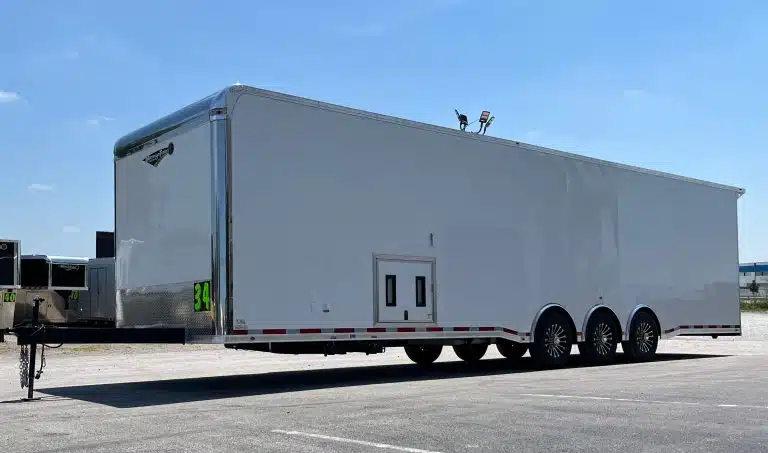 Enclosed Car Trailer 2025 34ft. w/Large Corner Bathroom, Electric Awning, Aluminum Wheels, & More! 0178 - Image 2