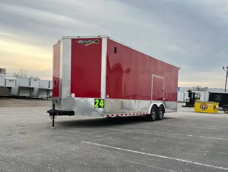 Enclosed Car Hauler 2026 24ft. Econo-Max 7k Axles, 8ft. Interior, Alum Wheels, Rear Wing, Toolbox & Cabinets 9255 - Image 2