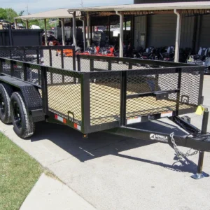 6.4×12 Dovetail Utility Trailer with 2ft Mesh Sides (2) 3,500lb Axles