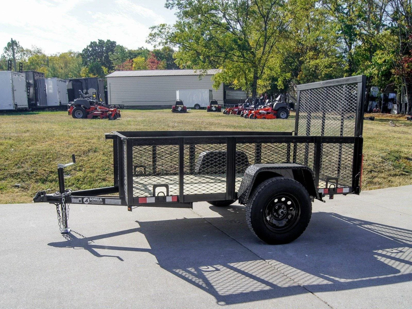 5×8 Straight Deck Utility Trailer with 2ft Mesh Side 3500lb Axle