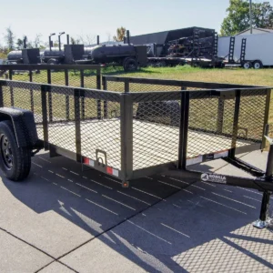 6.4×10 Dovetail Utility Trailer with 2ft Mesh Sides 3,500lb Axle