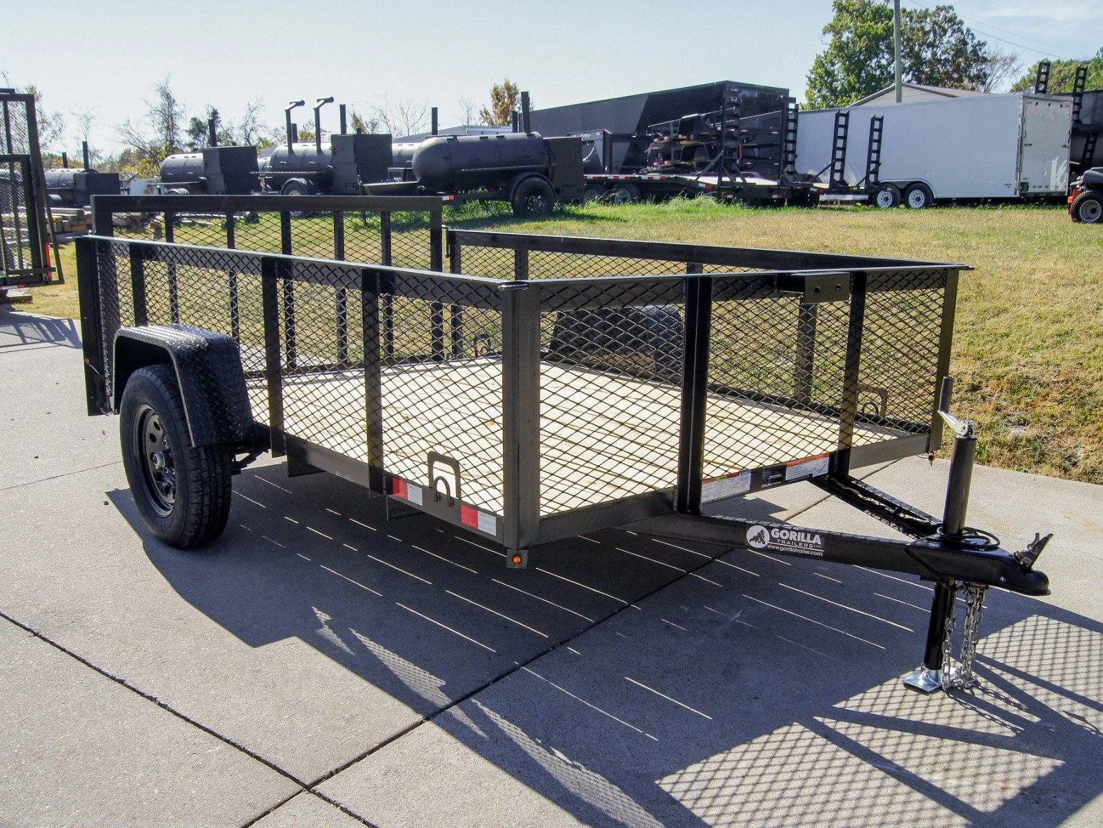 6.4×10 Dovetail Utility Trailer with 2ft Mesh Sides 3,500lb Axle