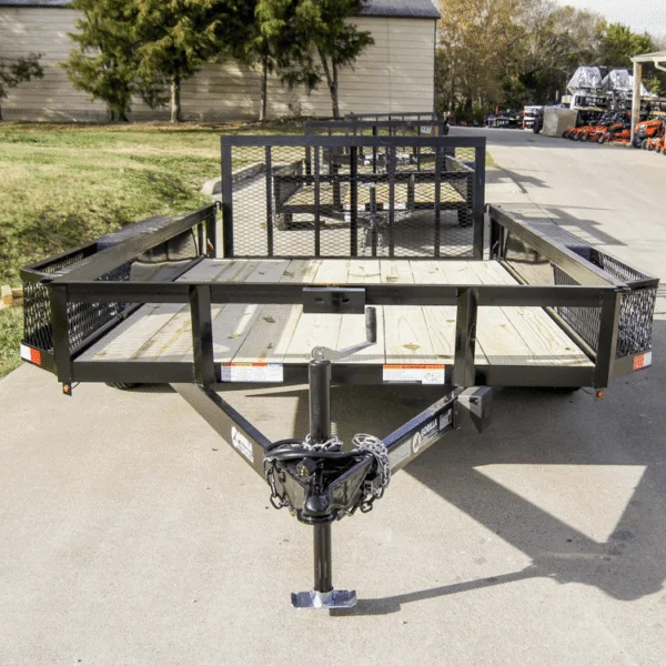 6.4×12 Dovetail Utility Trailer with Side Baskets (2) 3500lb Axles - Image 4