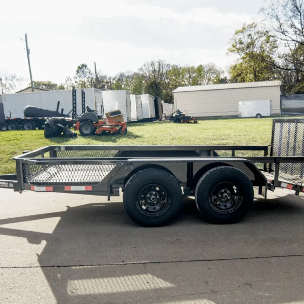 6.4×12 Dovetail Utility Trailer with Side Baskets (2) 3500lb Axles - Image 5