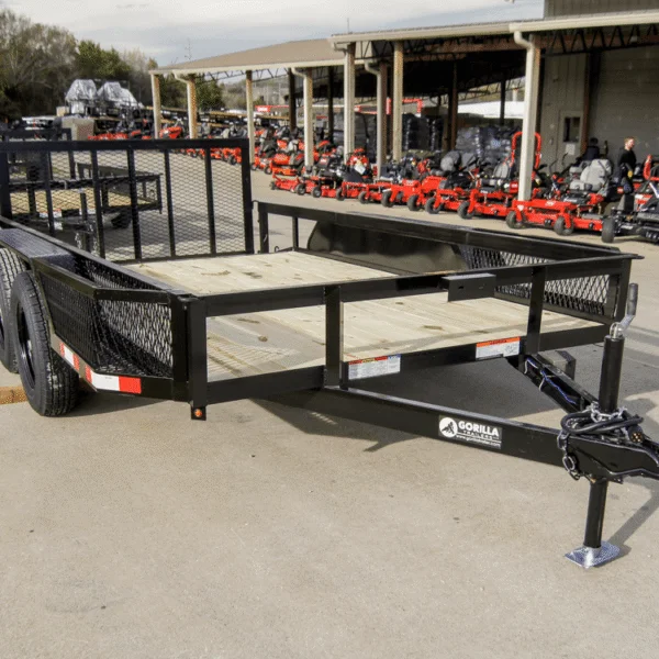 6.4×12 Dovetail Utility Trailer with Side Baskets (2) 3500lb Axles - Image 6