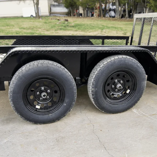 6.4×12 Dovetail Utility Trailer with 1ft Mesh Sides (2) 3,500lb Axles - Image 4