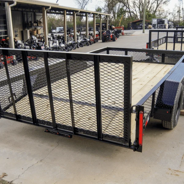 6.4×12 Dovetail Utility Trailer with 1ft Mesh Sides (2) 3,500lb Axles - Image 2