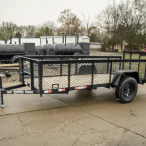 5×12 Dovetail Utility Trailer with 2ft Mesh Sides 3,500lb Axle