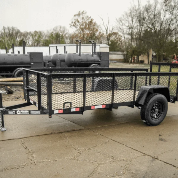 5×12 Dovetail Utility Trailer with 2ft Mesh Sides 3,500lb Axle - Image 2