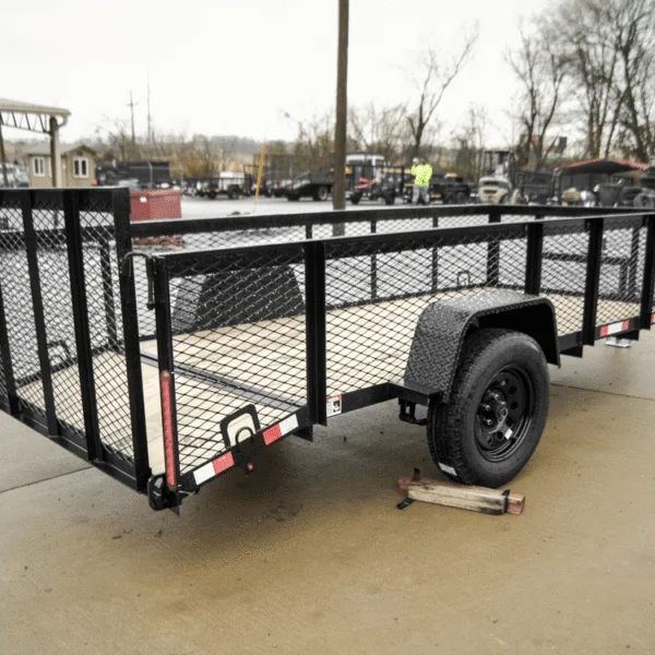5×12 Dovetail Utility Trailer with 2ft Mesh Sides 3,500lb Axle - Image 3