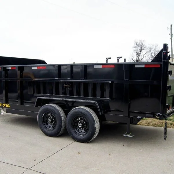 7×16 Telescopic Dump Trailer with 3ft Sides (2) 7K Axles GVWR 14k - Image 7
