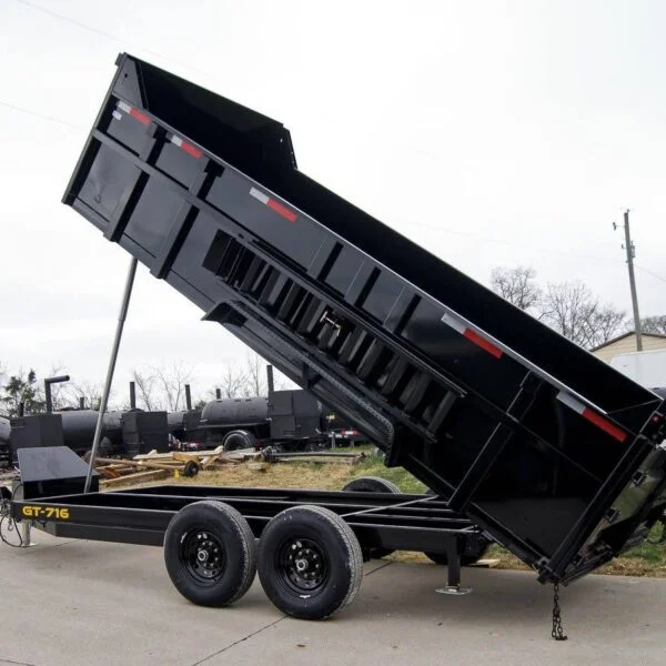 7×16 Telescopic Dump Trailer with 3ft Sides (2) 7K Axles GVWR 14k - Image 6