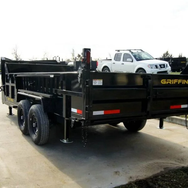 7×16 Gooseneck Telescopic Dump Trailer with 2ft Sides (2) 7K Axles - Image 6