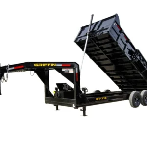7×16 Gooseneck Telescopic Dump Trailer with 2ft Sides (2) 7K Axles