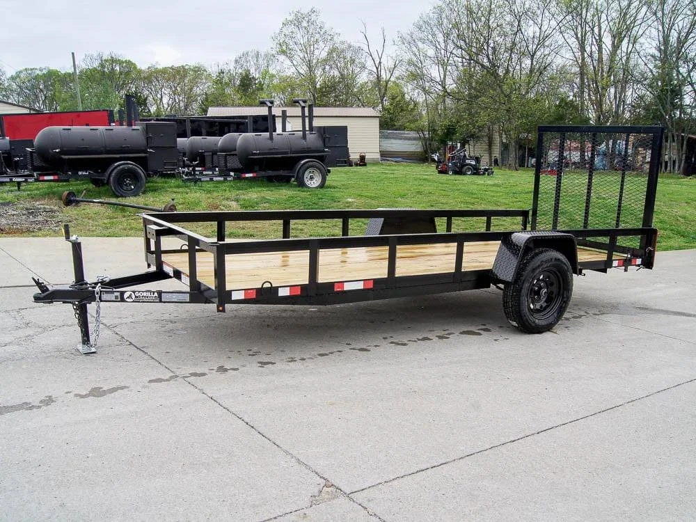 5×14 Straight Deck Utility Trailer Tall Gate 3,500lb Axle