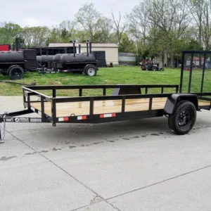 5×14 Straight Deck Utility Trailer Tall Gate 3,500lb Axle