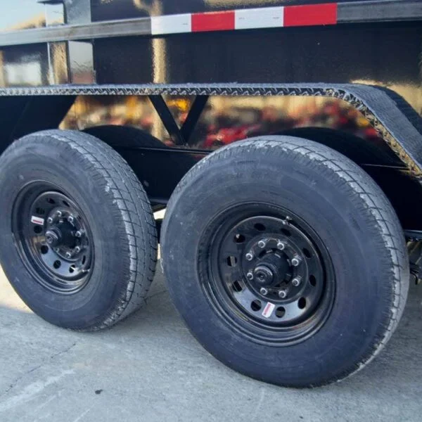 7×16 Gorilla Telescopic IBeam Dump Trailer with 2ft Sides (2) 7K Axles - Image 3