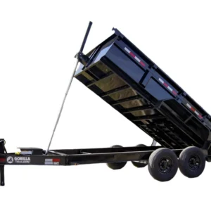 7×14 Gorilla Telescopic IBeam Dump Trailer with 2ft Sides (2) 7K Axles