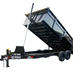 7×16 Gorilla Telescopic IBeam Dump Trailer with 3ft Sides (2) 7K Axles 14k GVWR