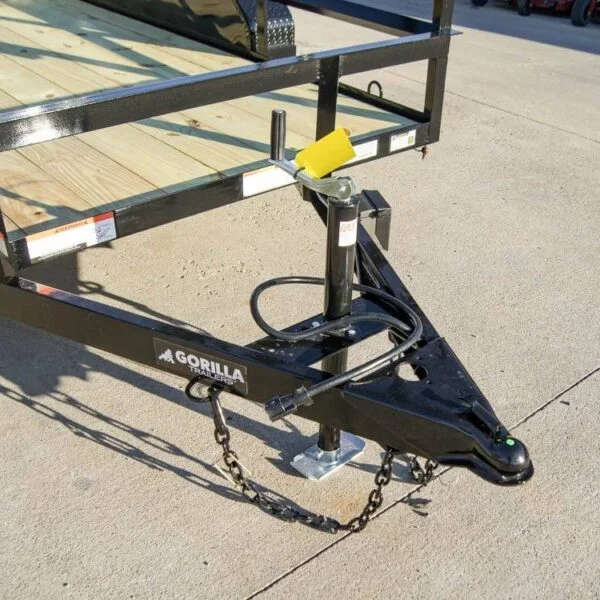 6.4×12 Straight Deck Utility Trailer 4.5ft Ladder Racks (2) 3,500lb Axles - Image 4