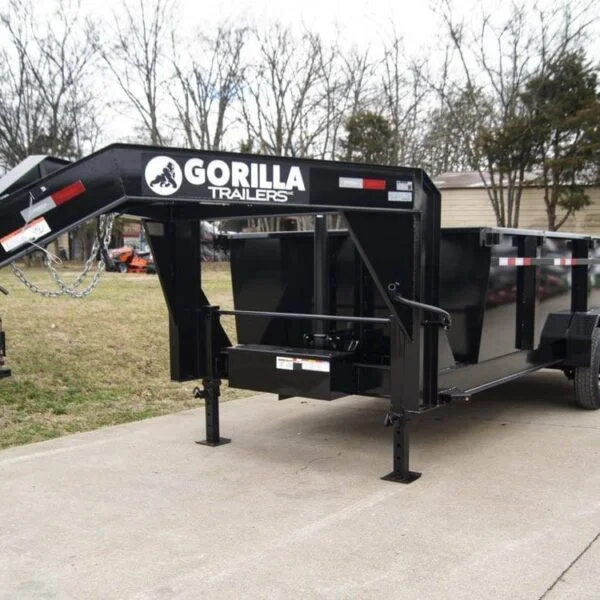 7×16 Gorilla Telescopic Gooseneck IBeam Dump Trailer 3ft Sides (2) 7K Axles - Image 7
