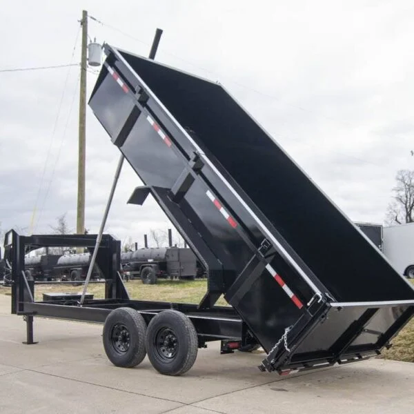 7×16 Gorilla Telescopic Gooseneck IBeam Dump Trailer 3ft Sides (2) 7K Axles - Image 2