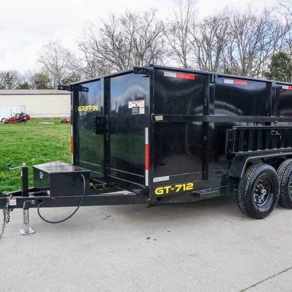 7×12 Hydraulic Dump Trailer with 4ft Sides (2) 7K Axles - Image 5