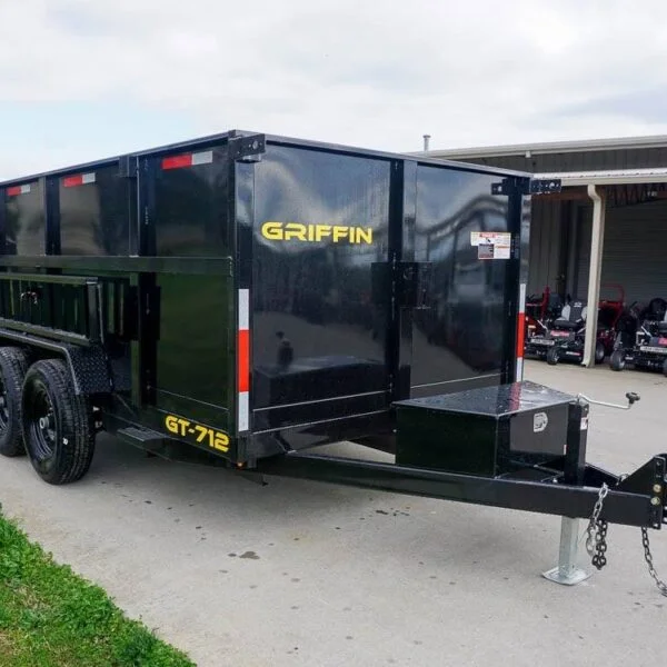 7×12 Hydraulic Dump Trailer with 4ft Sides (2) 7K Axles - Image 4