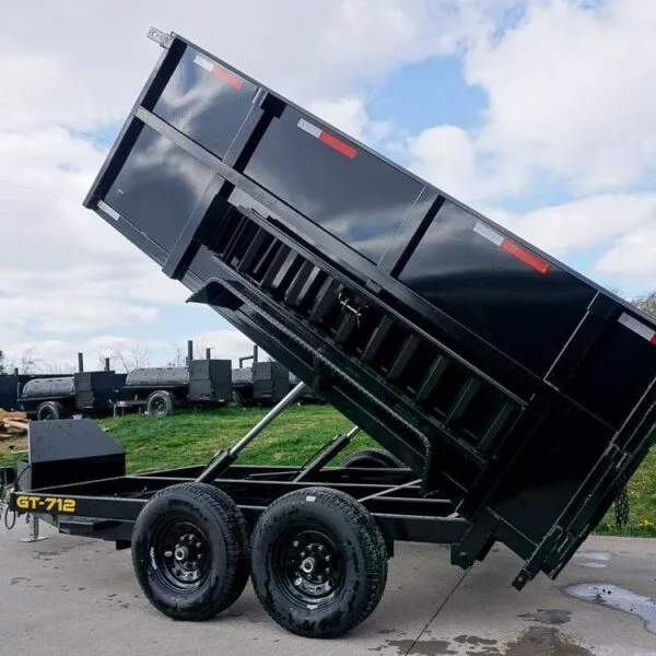 7×12 Hydraulic Dump Trailer with 4ft Sides (2) 7K Axles - Image 3