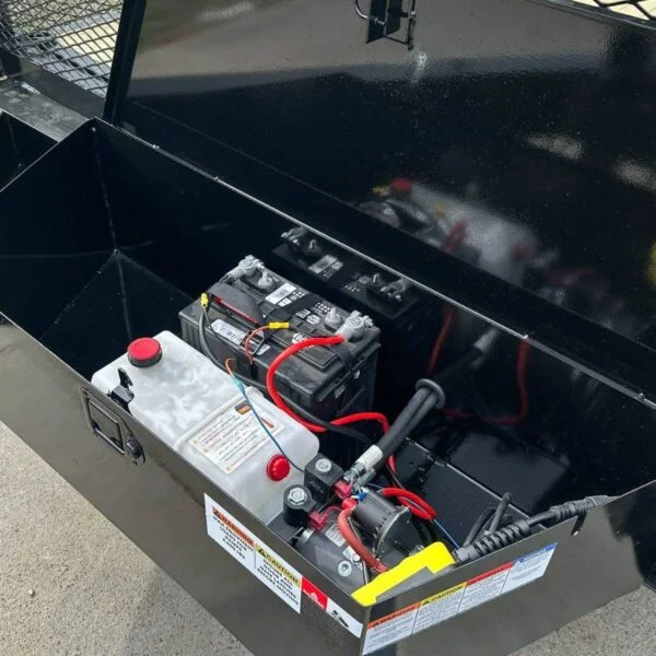 7×20 Hybrid Utility Dump Trailer 2ft Sides with Box (2) 7K Axles No Side Gate - Image 3