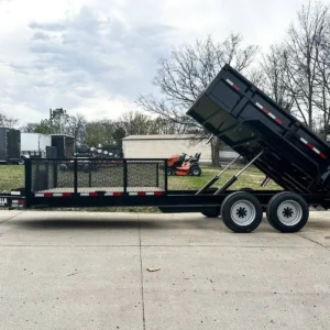 7×20 Hybrid Utility Dump Trailer 2ft Sides with Box (2) 7K Axles No Side Gate