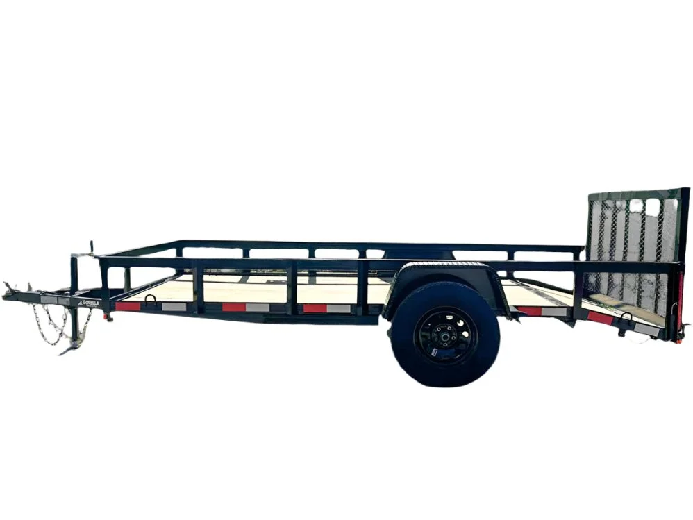 6.4×12 Powder Coated Dovetail Utility Trailer 3500lb Axle